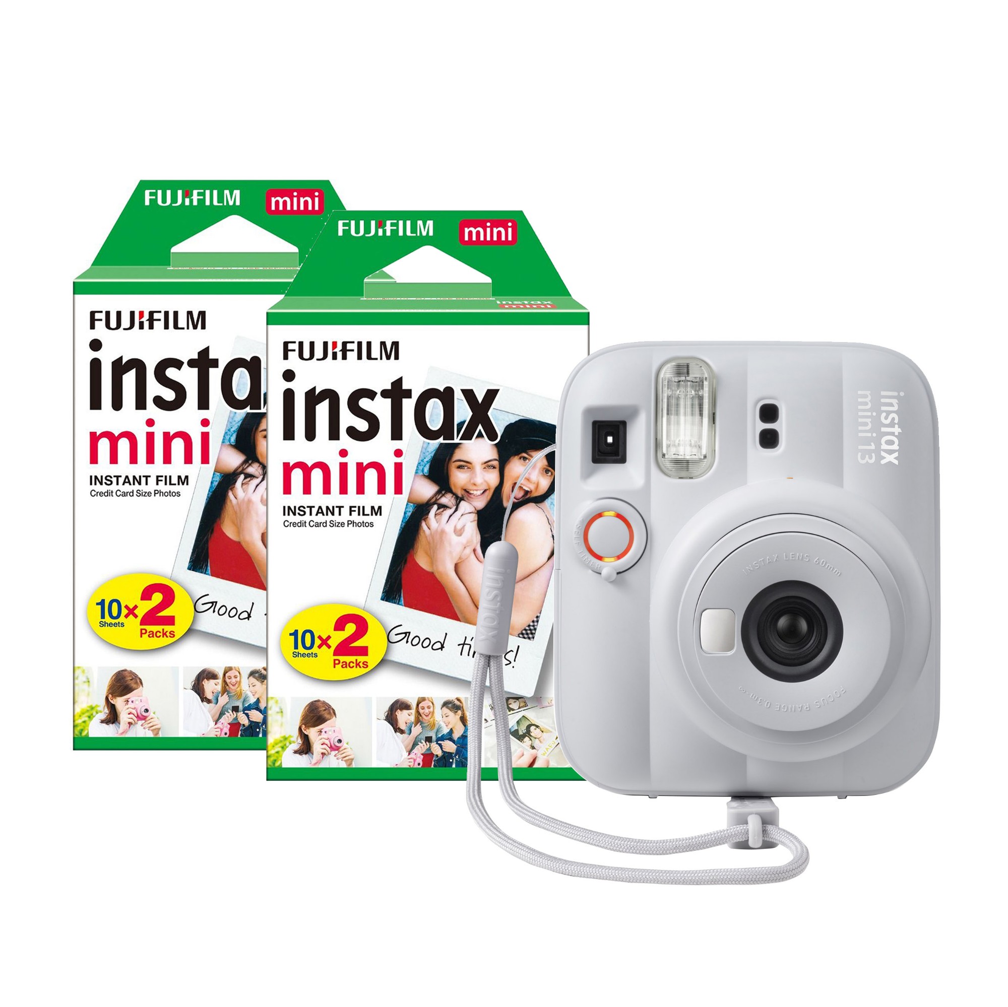 Fujifilm Instax Mini 13 Instant Camera - Clay White - Camera + 40 Shot