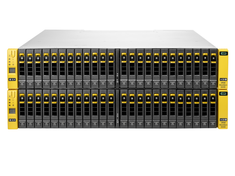 Hewlett Packard Enterprise 3PAR 8440 Ethernet LAN Rack (4U) Black, Yellow Storage server