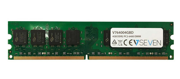 Image of V7 4GB DDR2 PC2-6400 800Mhz DIMM Desktop Memory Module - V764004GBD