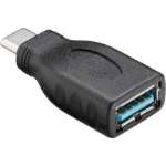 Goobay 45395 cable gender changer USB-C USB-A Black