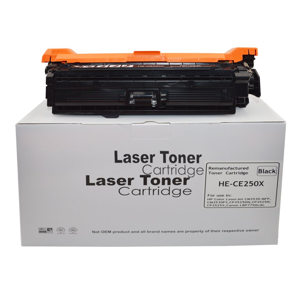 Image of CTS Wholesale Remanufactured HP CP3525 CE250X Black Toner HP 504X also