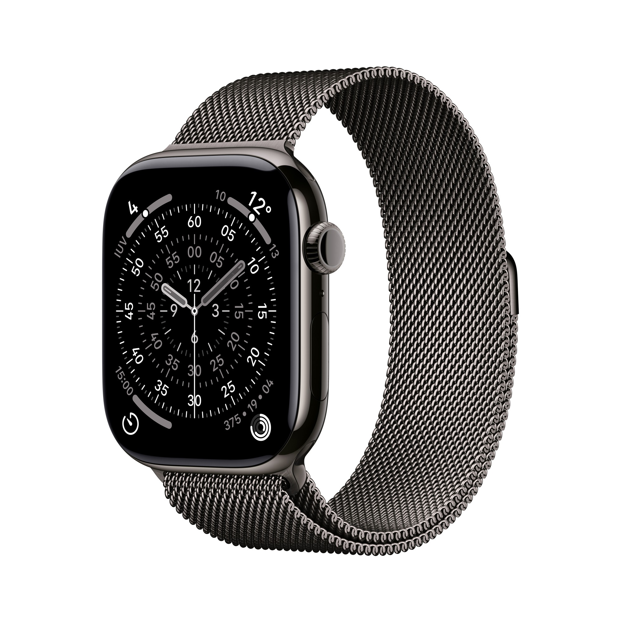 Apple Watch Series 11 GPS + Cellular 46mm Slate Titanium Case with Slate Milanese Loop - S/M