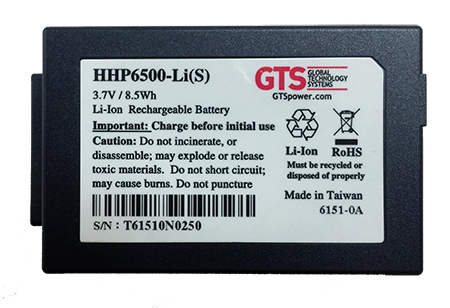 GTS HHP6500-LI(S) Handheld Mobile Computer Spare Part Battery