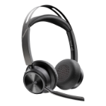 HP Poly Voyager Focus 2 Microsoft Teams Certified USB-C-C Headset +USB-C/A Adapter +Charging Stand