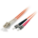 Equip LC/ST Fiber Optic Patch Cable, OS2, 2.0m