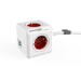 Allocacoc PowerCube Extended USB base múltiple 1,5 m 4 salidas AC Interior Rojo, Blanco