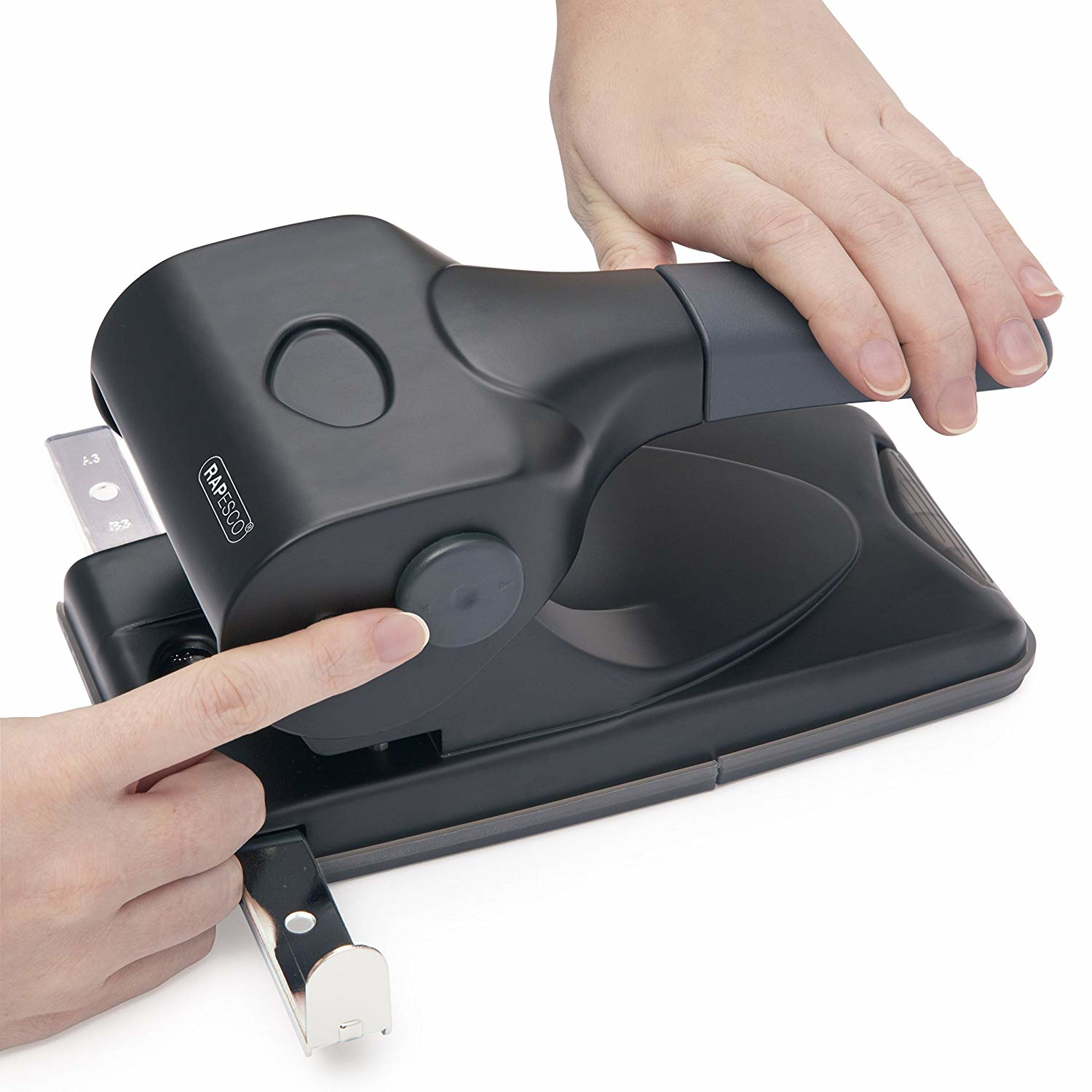 Rapesco ALU 65 Metal hole punch Black
