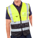 BEESWIFT Two Tone Executive Waistcoat Saturnyellow / Black L