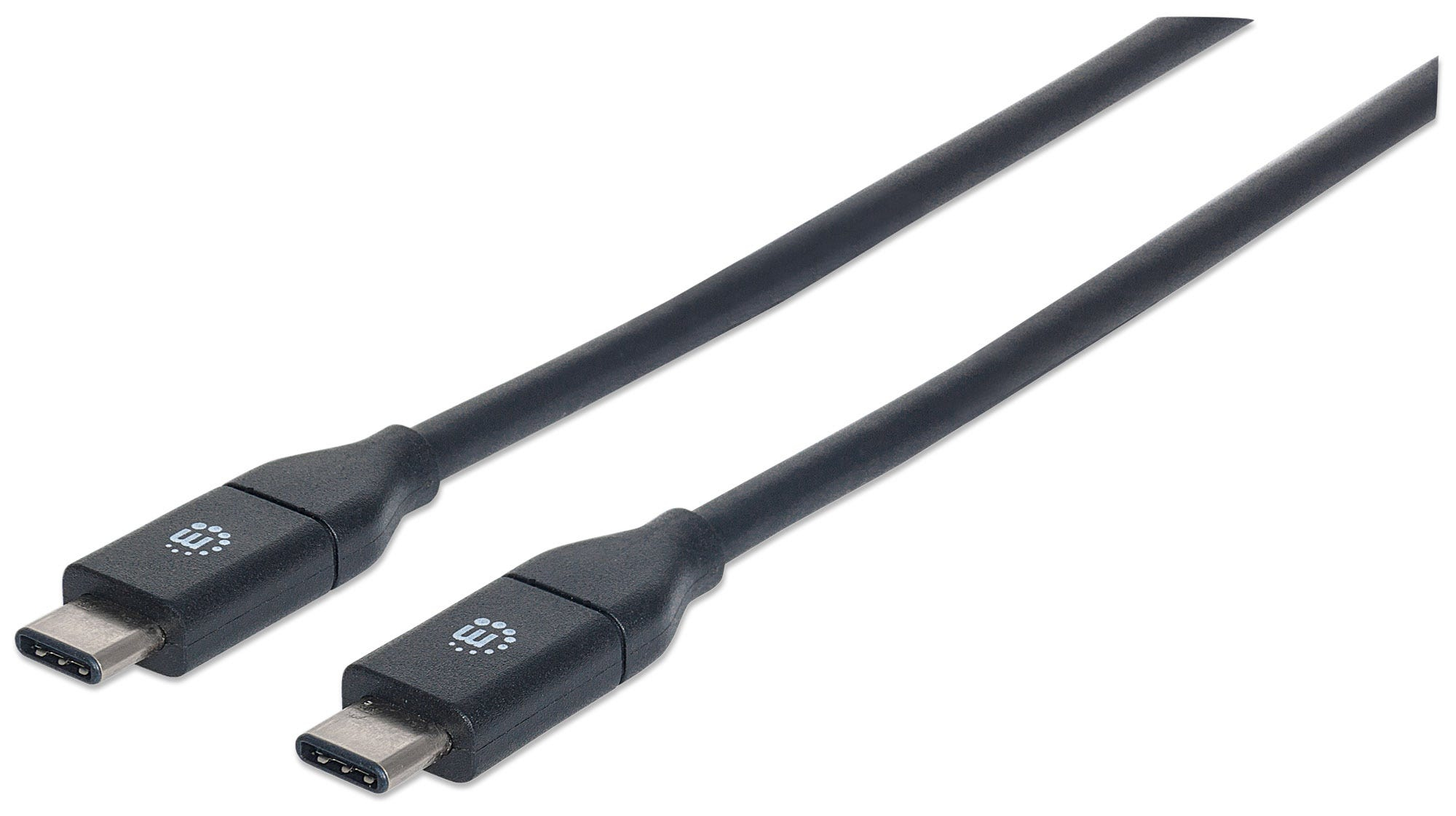 Photos - Cable (video, audio, USB) MANHATTAN USB-C to USB-C Cable, 1m, Male to Male, Black, 10 Gbps (USB 3535 