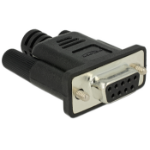 DeLOCK 65843 wire connector RS-232 DB9 Black, Silver