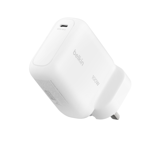 Belkin White 100W 1C Gan Wall Charger Wireless Usb 3.2 Gen 1 (3.1 Gen
