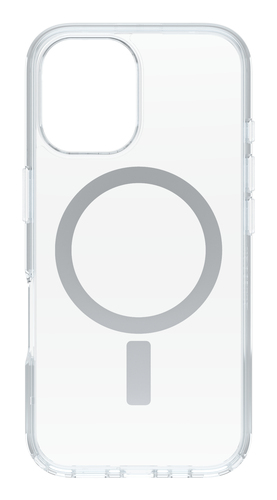 OtterBox Symmetry Series - Back cover for mobile phone - MagSafe compatibility - polycarbonate layer, thermoplastic elastomer (TPE) - clear - for Apple iPhone 16