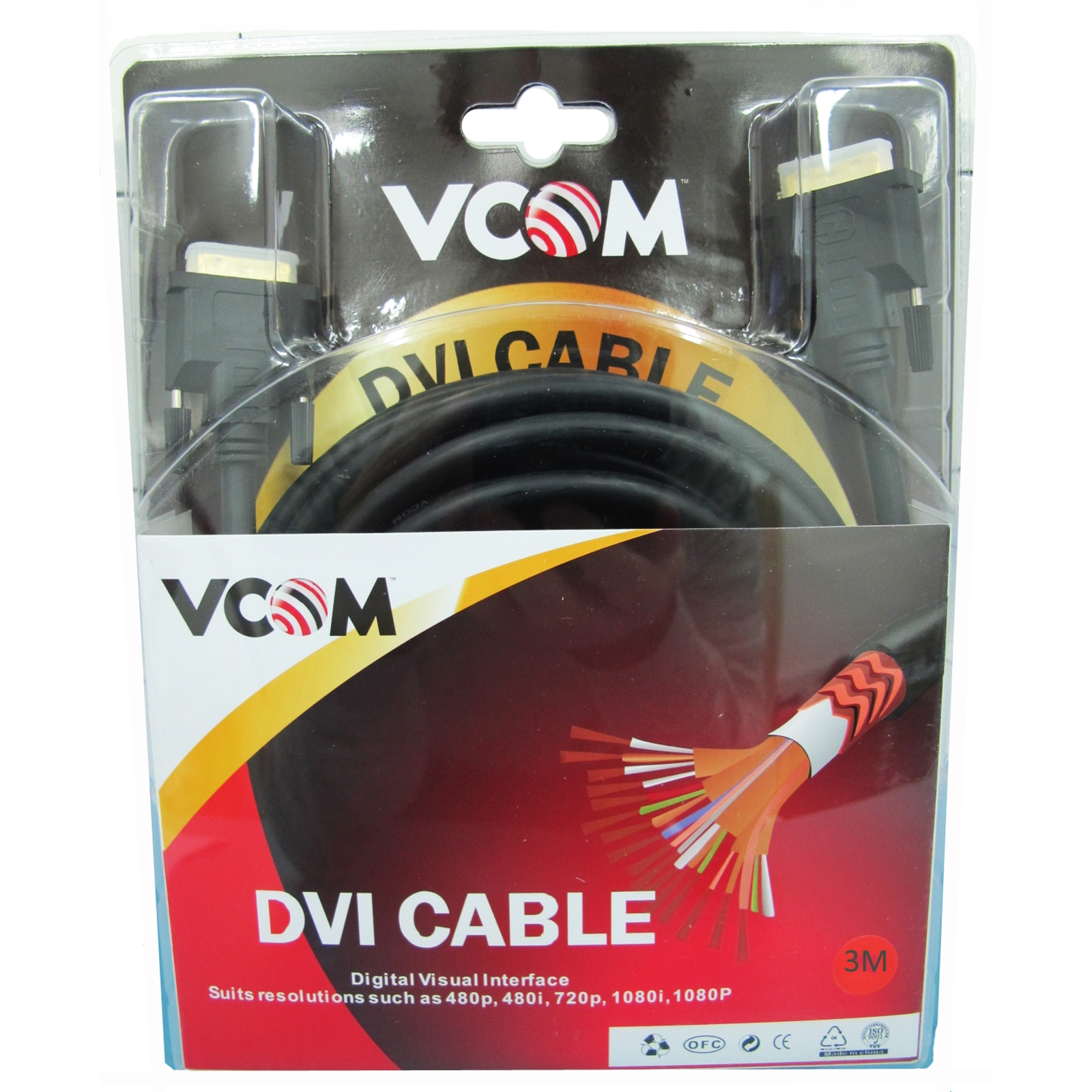 Image of VCOM CG441D DVI cable 3 m DVI-D Black