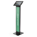 Compulocks iPad Pro M4 & M5 11", Apex Enclosure Brandable Floor Stand - Black