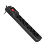 Activejet COMBO 6GN 3M black power strip with cord