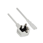 FDL 2M UK MAINS CABLE - UK PLUG TO C7 (FIG. 8) SOCKET - WHITE