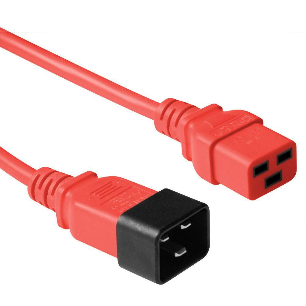 Microconnect Red Pe2019r3 Power Cable 3 M C20 Coupler C19 Coupler