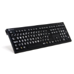 Logickeyboard LargePrint keyboard Universal USB ĄŽERTY French Black