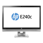 HP EliteDisplay E240c computer monitor 60.5 cm (23.8") 1920 x 1080 pixels Full HD LED Black, Silver