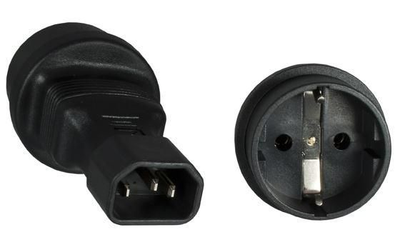 Microconnect Black Pe14ceead Power Plug Adapter C14 Type F