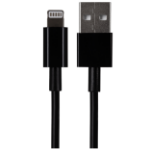 Maplin Lightning to USB-A Cable TPE Jacket 1m Black