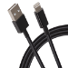 Maplin USB-A to Lightning Connector Cable TPE Jacket 12W 1m Black