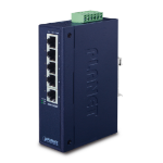 PLANET ISW-501T network switch Unmanaged L2 Fast Ethernet (10/100) Blue