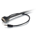 C2G 25ft (7.6m) Select VGA + 3.5mm Stereo Audio A/V Cable M/M - In-Wall CMG-Rated