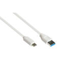 Alcasa 2831-AC010W USB cable USB 3.2 Gen 2 (3.1 Gen 2) 1 m USB A USB C White