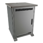 Middle Atlantic Products Forum Side Cart Rack, 16RU, 27" Deep, Wilsonart Asian Night, Graphite Powdercoat, Charcoal Gray Felt