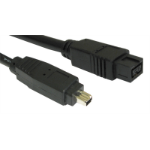 Cables Direct CDLIEE-1002 FireWire cable 2 m 9-p 4-p Black