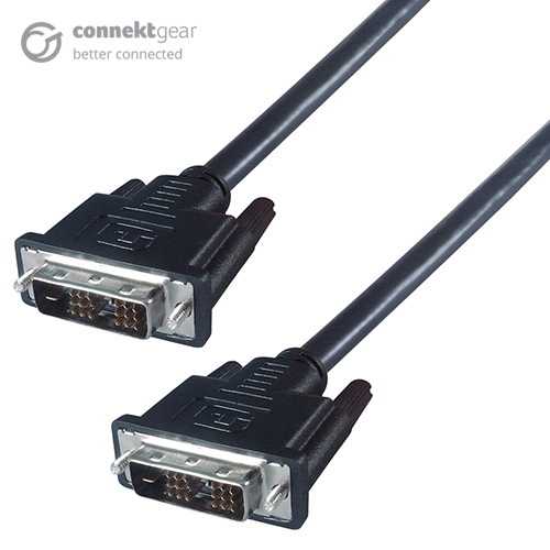 Image of connektgear 3m DVI-D Monitor Connector Cable - Male to Male - 18+1...