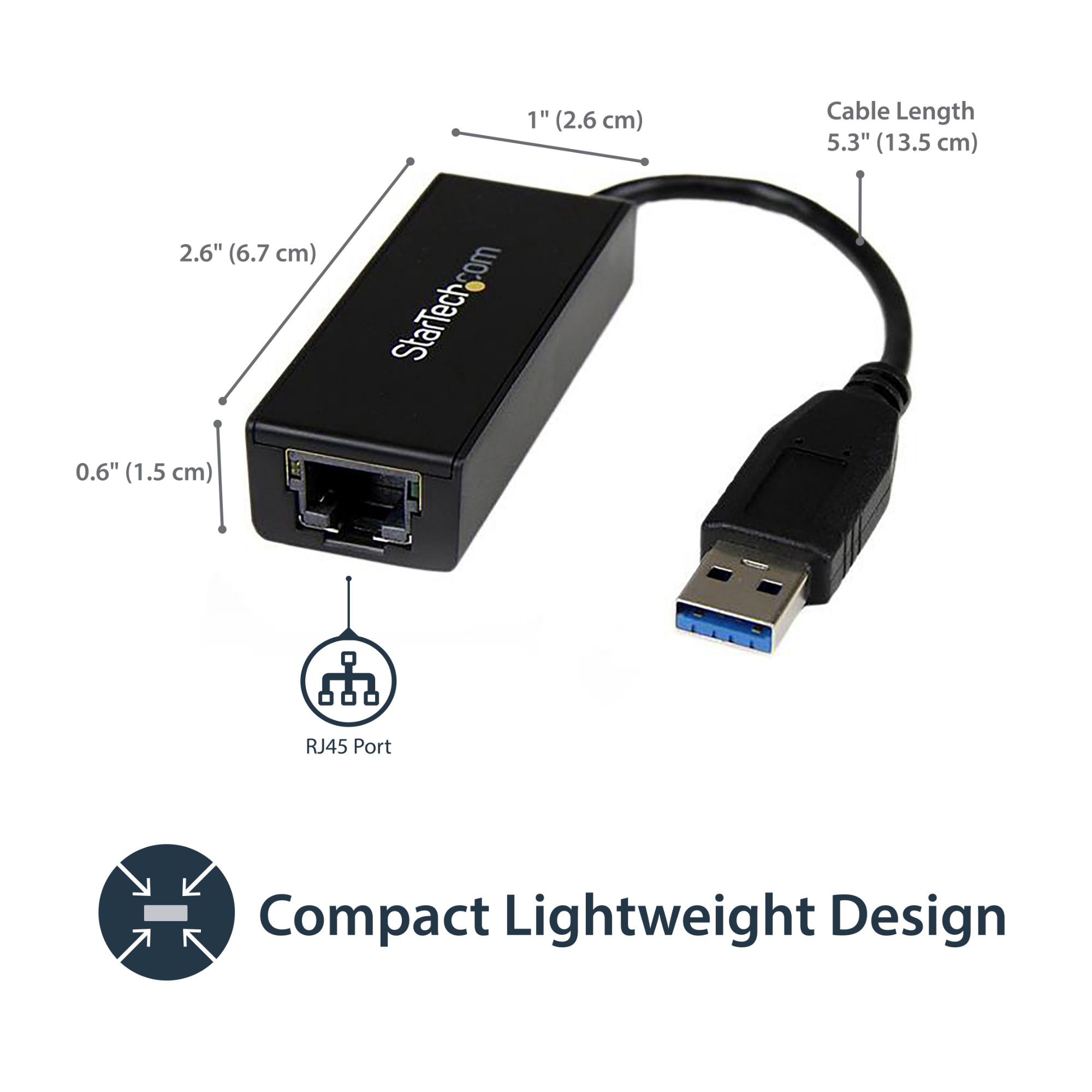 StarTech.com USB 3.0 to Gigabit Ethernet NIC Network Adapter