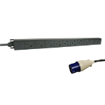 Videk PDU Vertical 10 x UK Sockets Surge + Filter to 16A Commando Plug 3m
