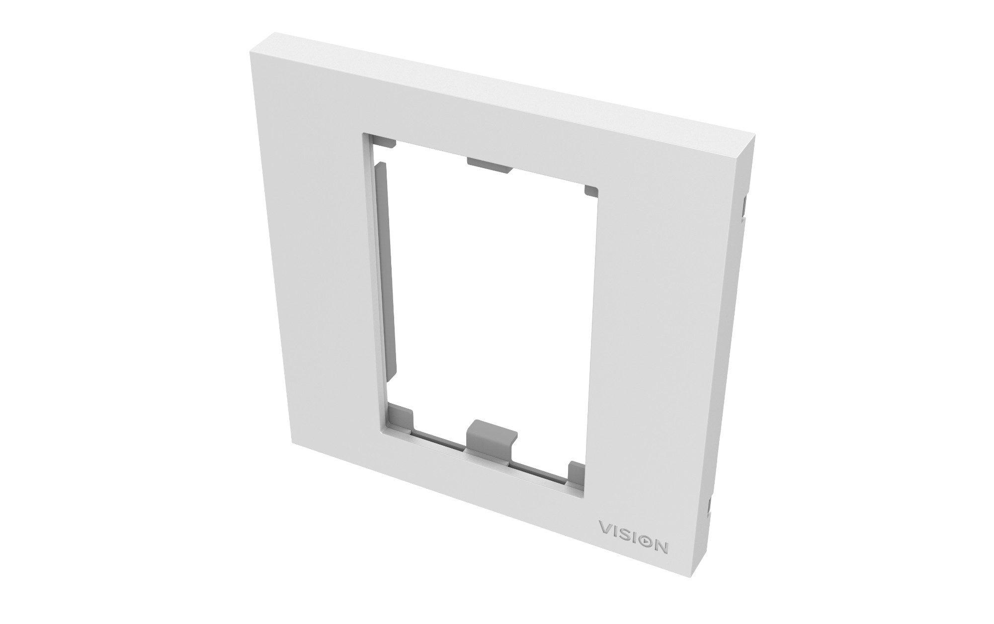 TC3 SURR1G VISION Techconnect Modular AV Faceplate - LIFETIME WARRANTY - Single-Gang UK surround - frame which accommodates two modules - fits to TC3 BACKBOX1G or TC3 MUDRING1G, or any standard single-gang UK backbox (pattress) - 86 x 86 mm / 3.4 x 3.4