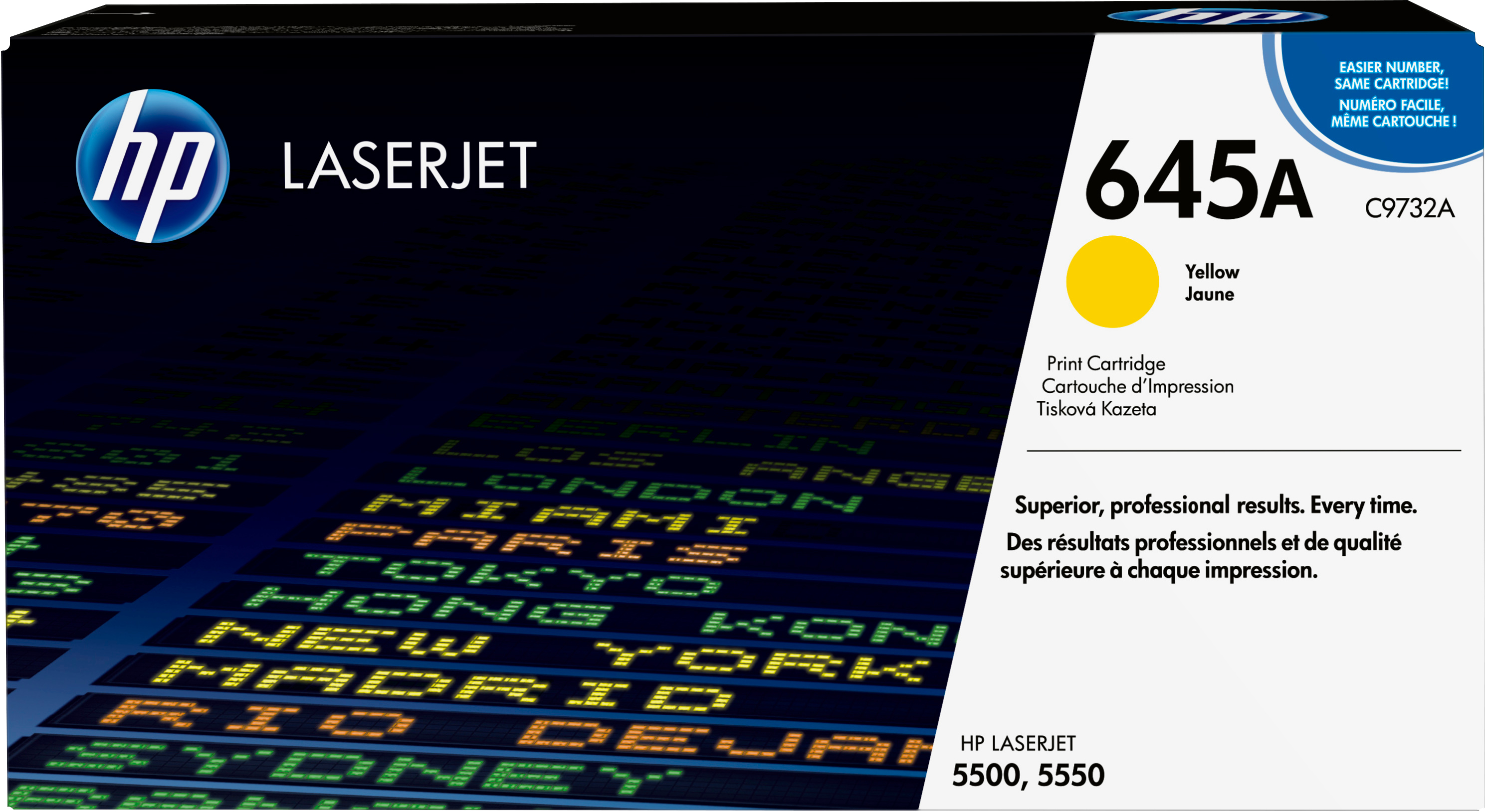 Image of HP C9732A/645A Toner cartridge yellow, 12K pages/5% for Canon LBP-86