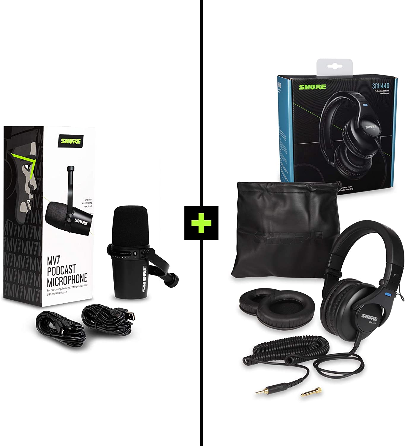 Image of Shure MV7-S + SRH440