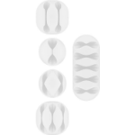 Goobay 70681 cable organizer Desk/Wall Cable clip White 5 pc(s)