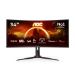 AOC G2 CU34G2XP computer monitor 86.4 cm (34") 3440 x 1440 pixels UltraWide Quad HD LED Black, Red