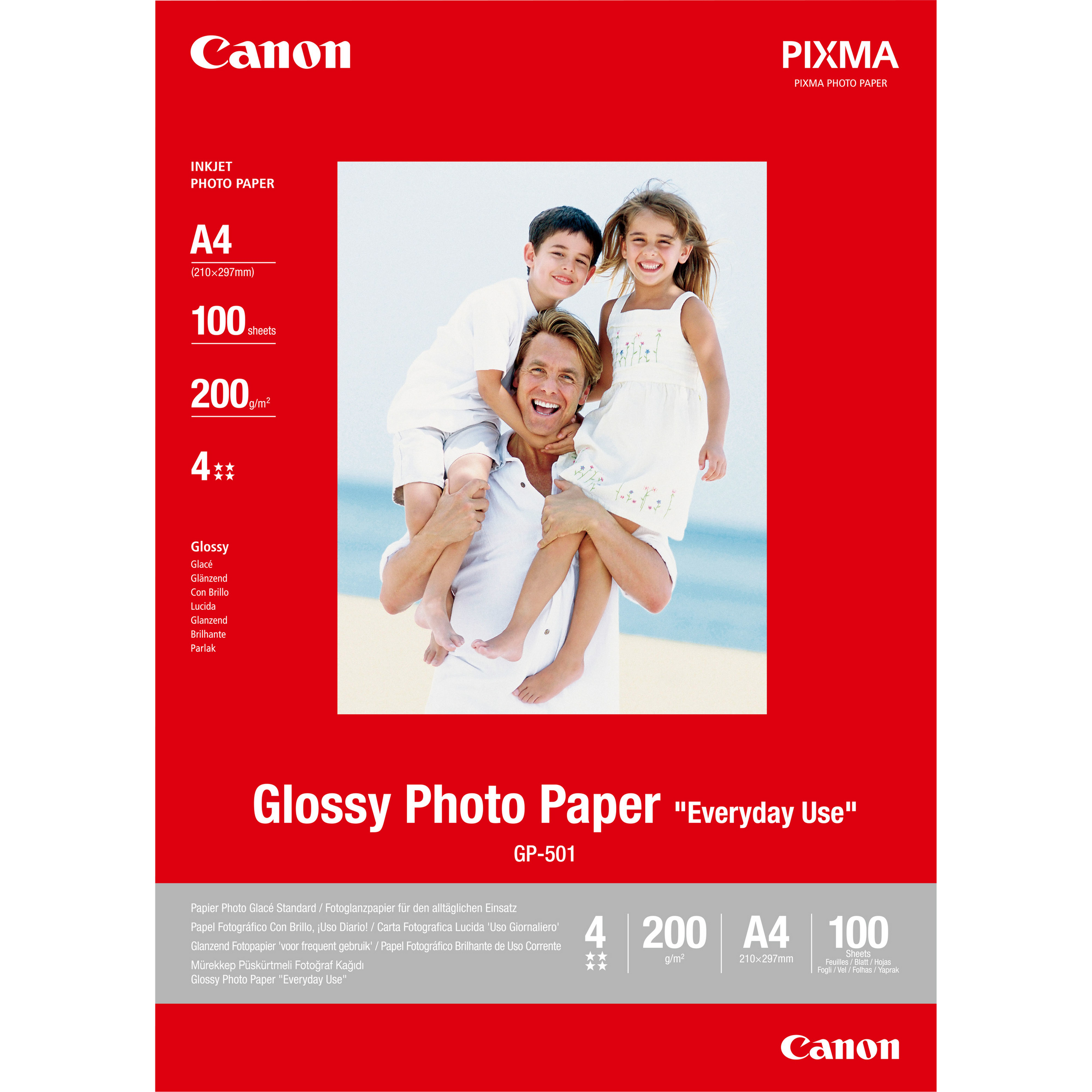 Image of Canon GP-501 Glossy Photo Paper A4 - 100 Sheets