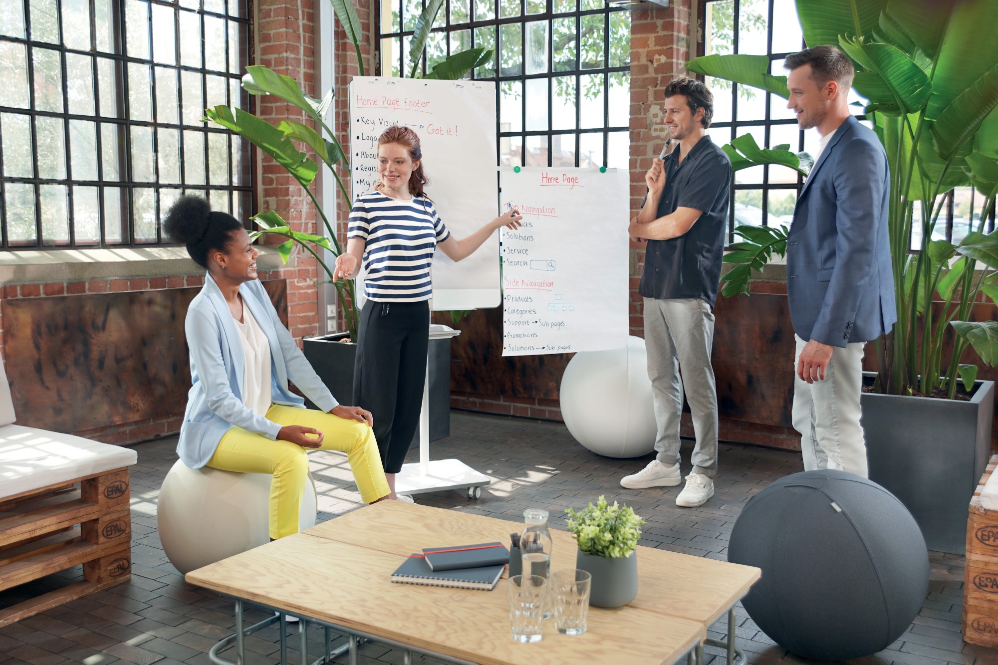 Nobo Move & Meet Mobile Magnetic Flipchart Easel 680x1040mm