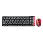 BRobotix 6000632 teclado Ratón incluido Universal RF inalámbrico QWERTY Español Rojo