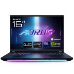 GIGABYTE AORUS MASTER 16 BYHC5FRE65SP laptop Intel Core Ultra 9 275HX 40.6 cm (16") WQXGA 32 GB DDR5-SDRAM 2 TB SSD NVIDIA GeForce RTX 5080 Wi-Fi 7 (802.11be) Windows 11 Pro French Black