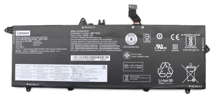 Image of Lenovo BATTERY Internal, 3c, 57Wh, LiIon, SMP - Approx 1-3 working...