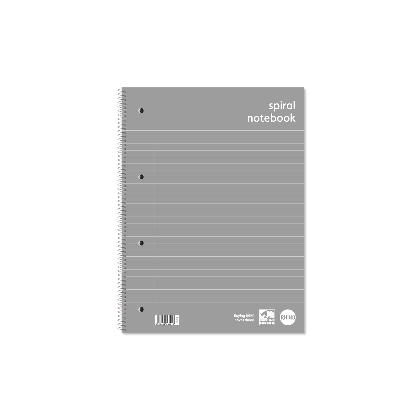 Rhino Everyday Ruled Margin Spiral Soft Cover Notebook 140 Pages A4 Pack of 5 - RSPN4