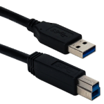QVS CC2219C-03BK USB cable USB 3.2 Gen 1 (3.1 Gen 1) 35.4" (0.9 m) USB A USB B Black
