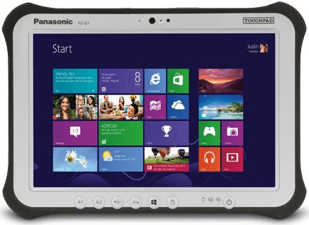 Panasonic Toughpad FZ-G1 128 GB 25.6 cm (10.1") Intel® Core™ i5 4 GB Wi-Fi 5 (802.11ac) Windows 7 Professional Black, Silver