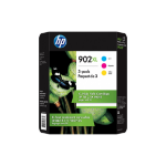 HP 902 3-pack Cyan/Magenta/Yellow Original Ink Cartridges