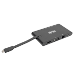 Tripp Lite U442-DOCK3-B USB-C Dock - 4K HDMI, VGA, USB 3.2 Gen 1, USB-A/C Hub, GbE, Memory Card, 100W PD Charging