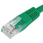 Cablenet 0.5m Cat6 RJ45 Green U/UTP PVC 24AWG Flush Moulded Booted Patch Lead